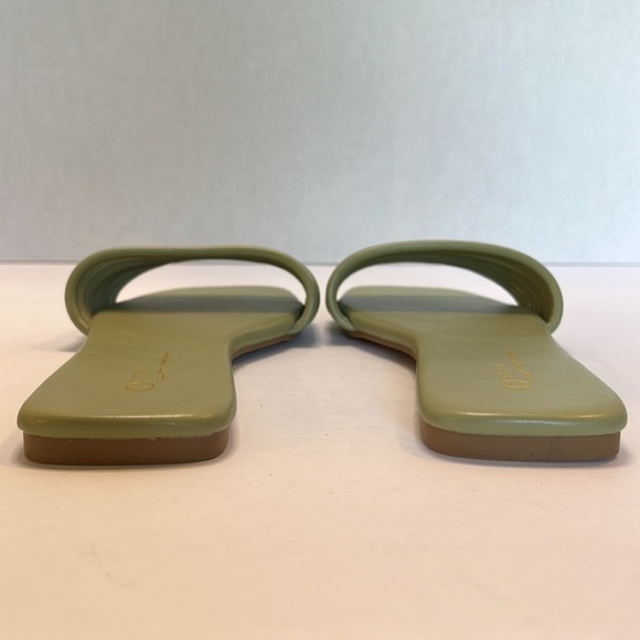 Olivia Ferguson LANEY Sage Green Slides Flats Size 6 - Picture 5 of 7